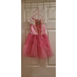 Disney Princess Girls 3T 4T Princess Aurora Sleeping Beauty Pink Costume Dress